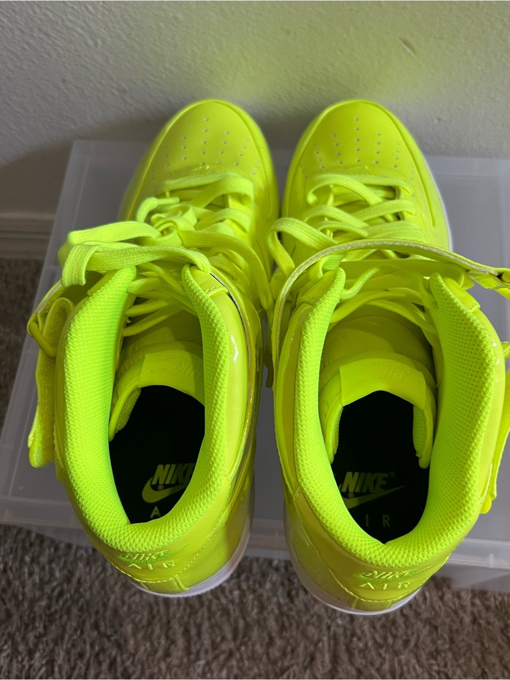 Nike Air Force 1 Mid UV Volt Neon Yellow - Picture 2 of 6